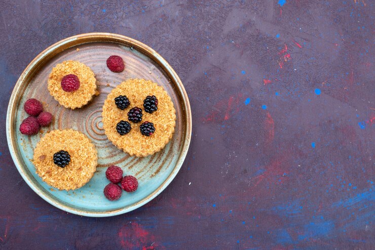 Galletas de moras azules.