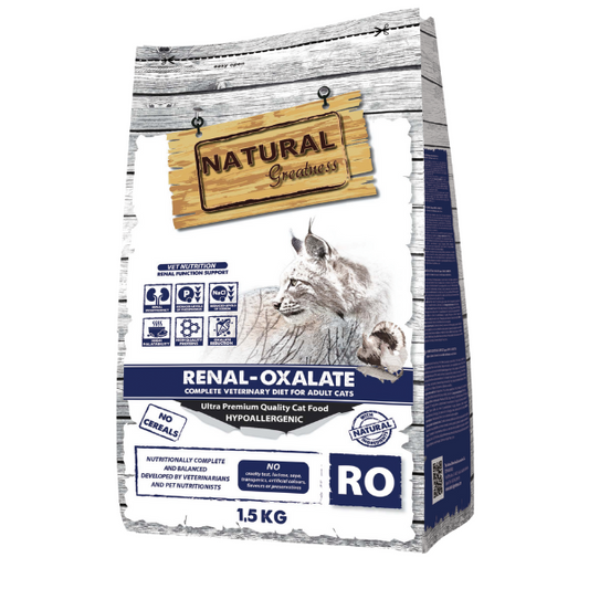 Natural Greatness Renal. Pienso Gama Veterinaria. Pienso natural para gatos.