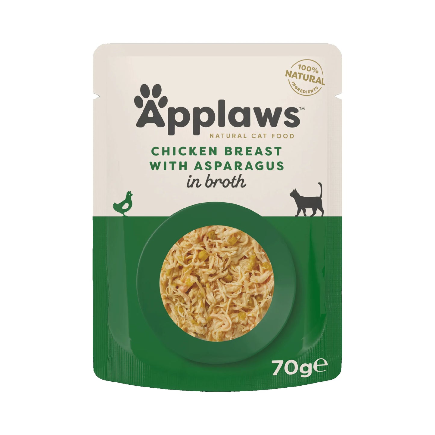 APPLAWS Gato Sobre Pollo con Espárragos, Comida para gatos