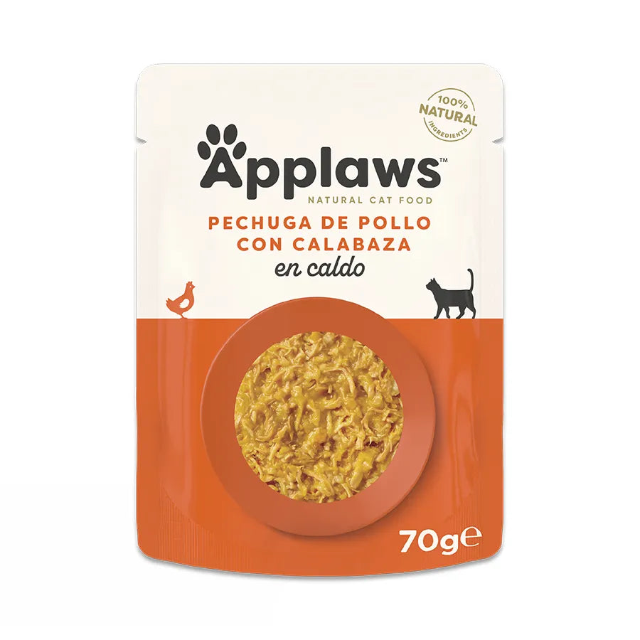 APPLAWS Gato Sobre Pollo y Calabaza, comida para gatos