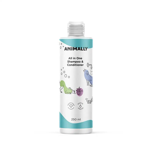 Champu y acondicionador All in One 250 ml Animally, Champú para Perros y Gatos