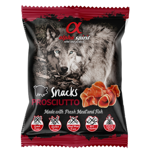 Alpha Spirit Jamón para perros, Snacks para Perros