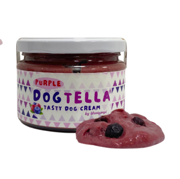 Dogtella- Crema de Cacahuete y Arándanos, Comida para Perros