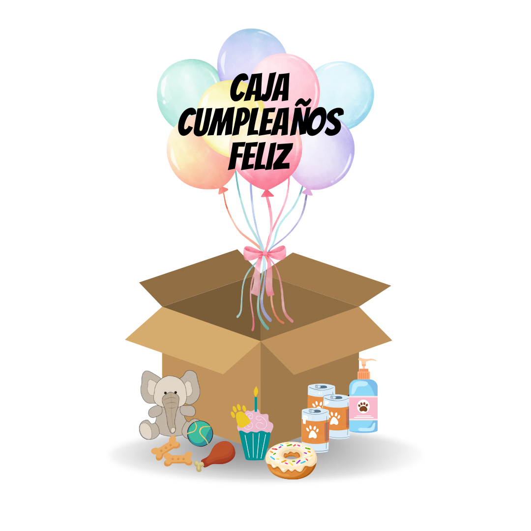 Caja Feliz Cumpleaños, Perfecta para Perros y Gatos