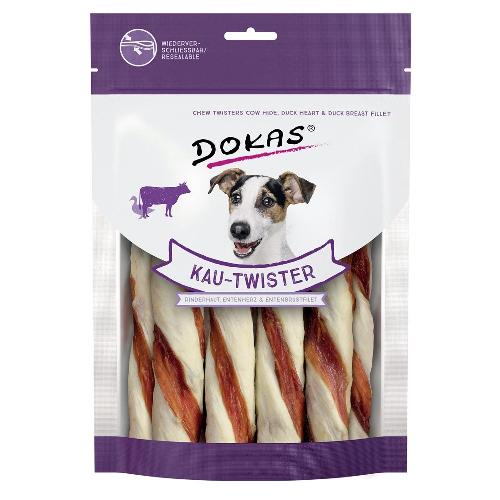 Twister Blandos Dokas Vacuno y Pato, Snacks Naturales para Perros, Premios para Perros