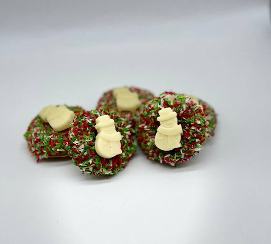 SNOWMAN WooFnut Donut - Golosinas Navideñas para Perros - Golosinas para Perros