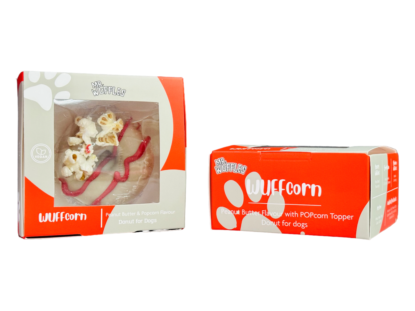 Donut Treat WuffCorn para perros, rosquilla de palomitas de maíz para perros, Premios Naturales para Perros