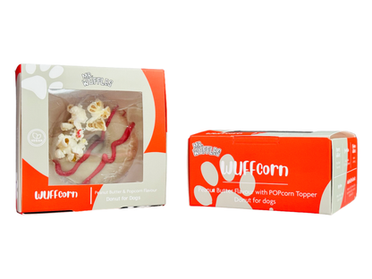 Donut Treat WuffCorn para perros, rosquilla de palomitas de maíz para perros, Premios Naturales para Perros