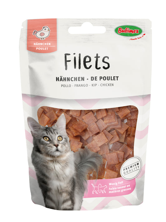 Snacks Filets Pollo, Snacks Naturales para Gatos, Premios para Gatos