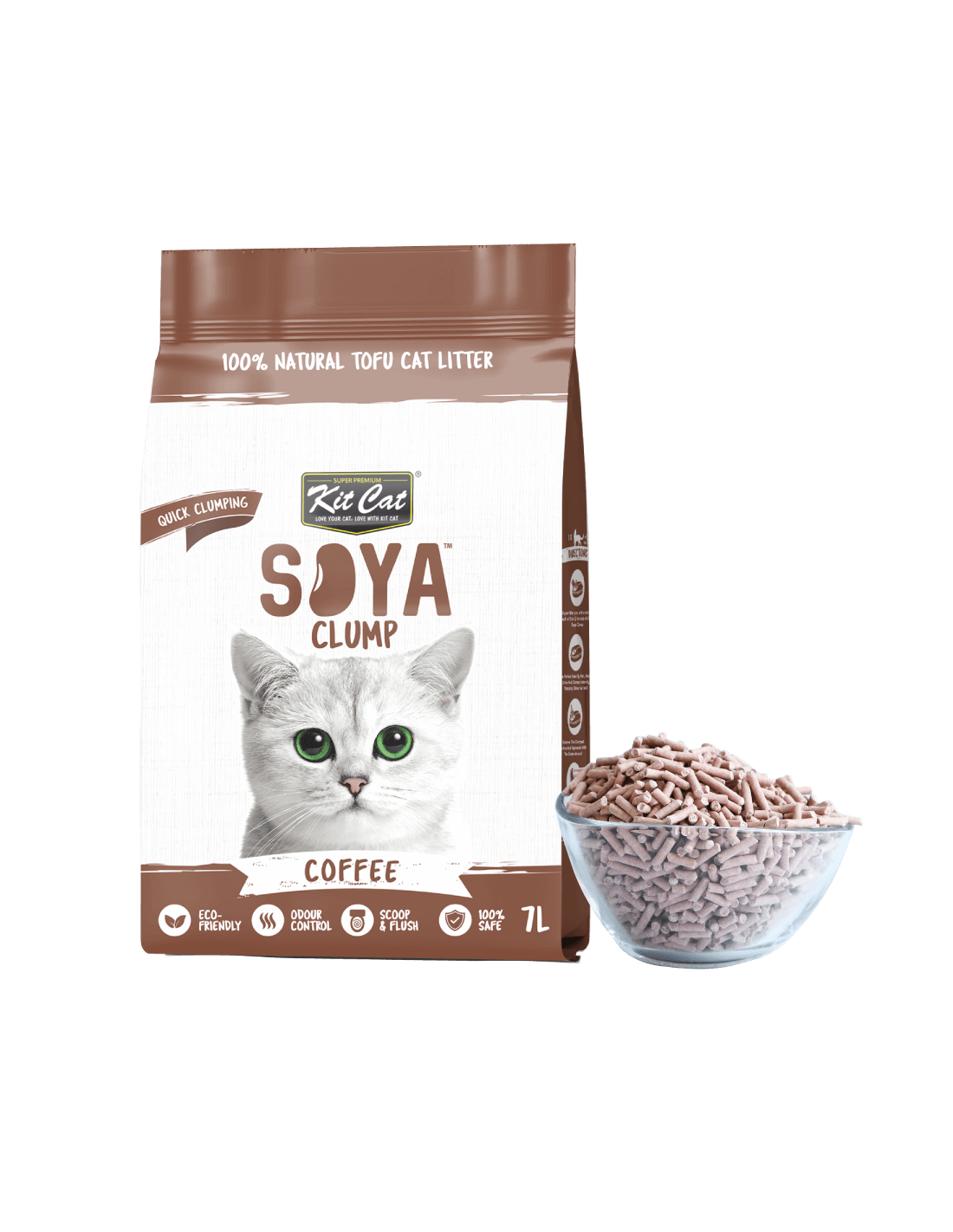 Kit Cat Arena Eco SoyaClump - Coffe 7L