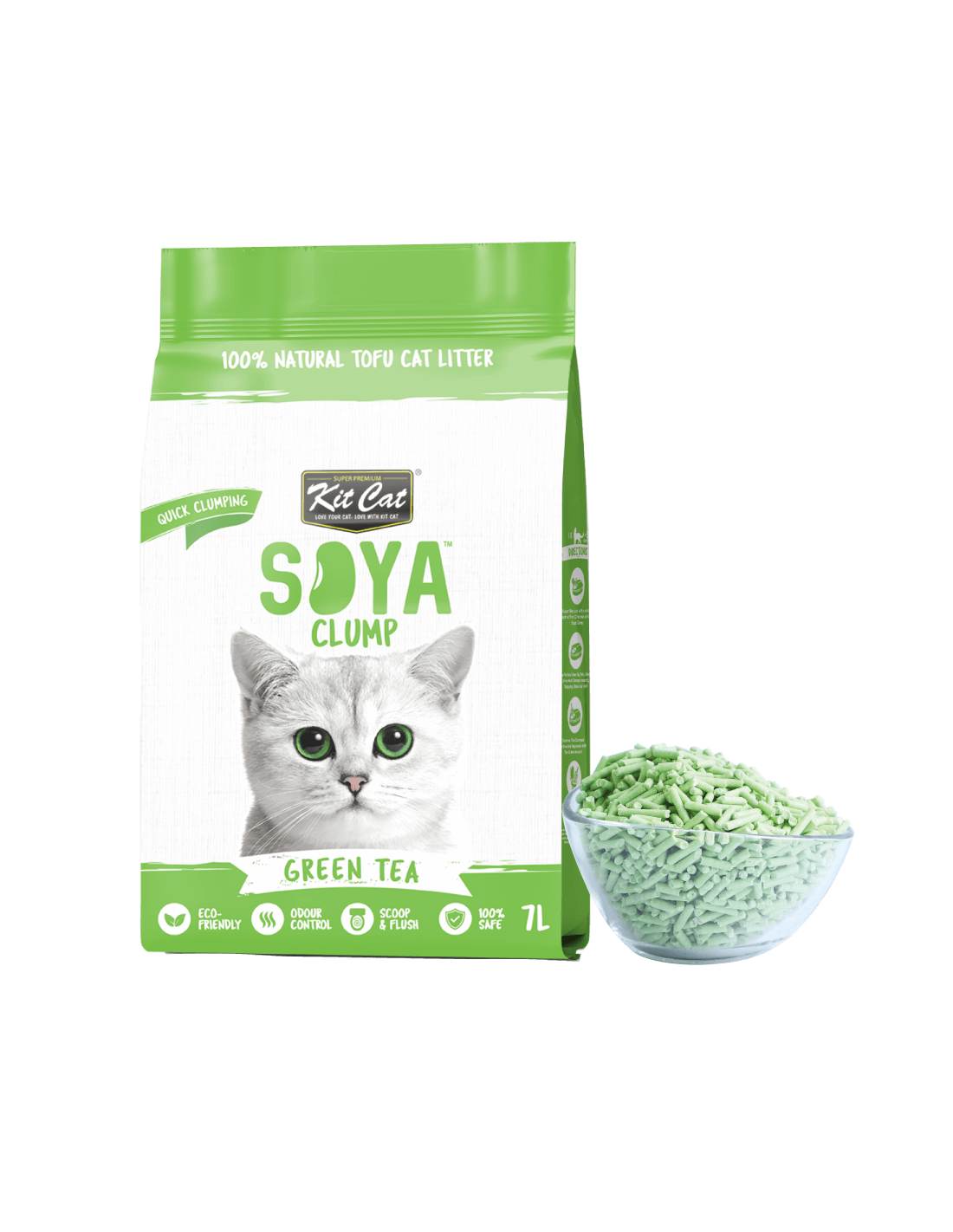 Kit Cat Arena Eco SoyaClump - Green Tea 7L