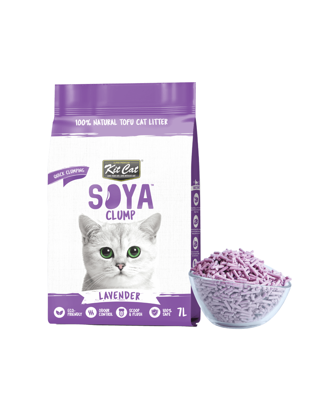 Kit Cat Arena Eco SoyaClump - Lavender 7L