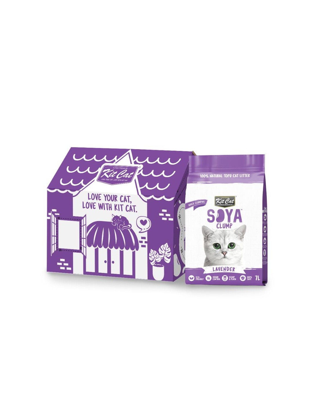 Kit Cat Arena Eco SoyaClump - Lavender 7L