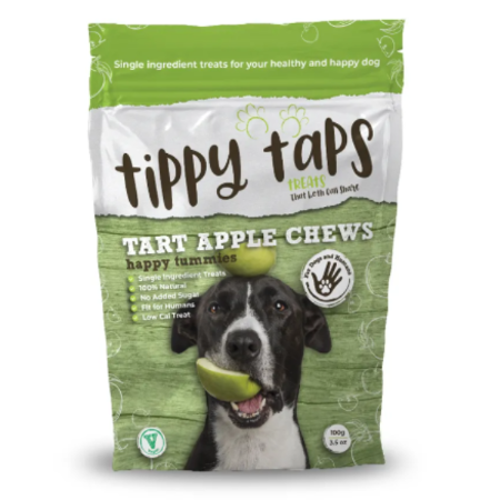 Tippy taps Manzana Verde, Snacks Naturales para Perros, Premios para Perros