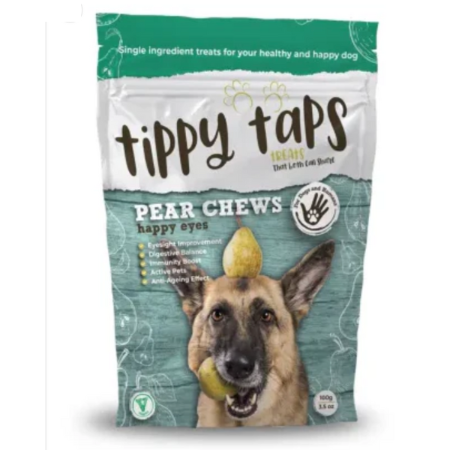 Tippy taps Pera, Snacks Naturales para Perros, Premios para Perros